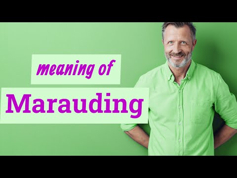 Marauding | Meaning of marauding 📖 📖