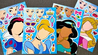 Download lagu [❤️paper diy💙] DISNEY PRINCESS Dress Up Sticker Book 👑 Elsa, Ariel, Rapunzel, Belle | Paper DIY ASMR mp3