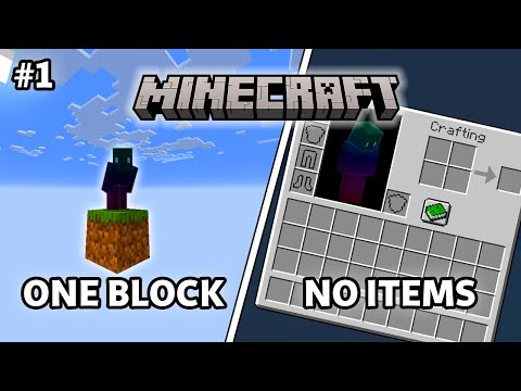 The Hardest Minecraft Challenge? (One Block Vanilla Episode 1)