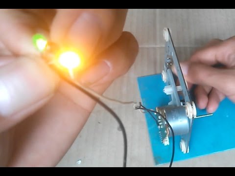 Motor as generator , Homemade motor generator from old vcd player