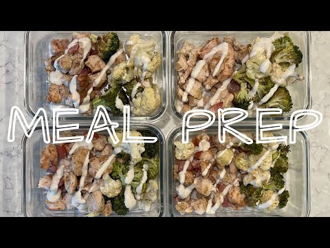 LUNCH MEAL PREP - Sheet Pan - Keto Chicken Bacon Ranch