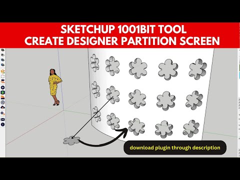 sketchup tutorial / 1001bit tool tutorial / how to create designer partition screen / 1001bit tool
