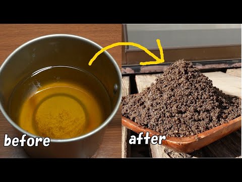 , title : '使用済み食用油で肥料を作っていたら、鳥に持ち去られる / How to reuse used oil for plants'