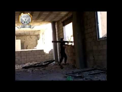 استهداف كتيبة دمشق عاصمة الأمويين بقذيفة آر بي آر أحد مواقع قوات النظام في حي برزة في مدينة دمشق