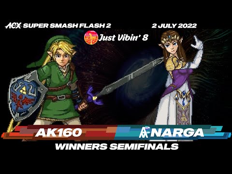 AK160 (Link) vs Narga (Zelda) - Winners Semifinals - Just Vibin' 8