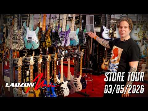 Inside a Guitar Player’s Paradise! Lauzon Music Store Tour //  March 2026