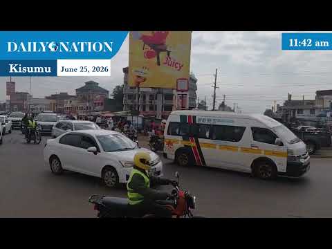 Business as usual in the Kisumu CBD on June 25 anniversary