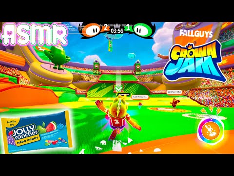 ASMR Gaming 🍀 Fortnite Fall Guys Crown Jam Cozy Hard Candy + Controller Sounds 🎧