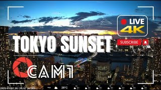 東京ライブカメラ Tokyo live camera｜港区・築地｜夕焼けと都心の景色｜24時間配信 live webcam