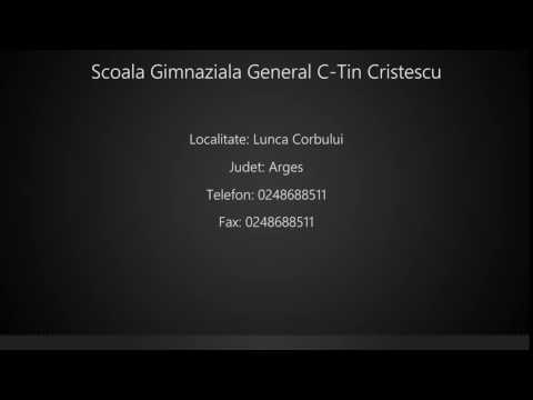 Scoala Gimnaziala General C-Tin Cristescu Lunca Corbului