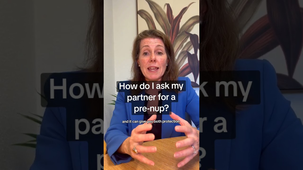 How do I ask my partner for a pre-nup?