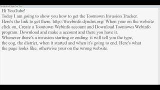 Toontown Invasion Tracker