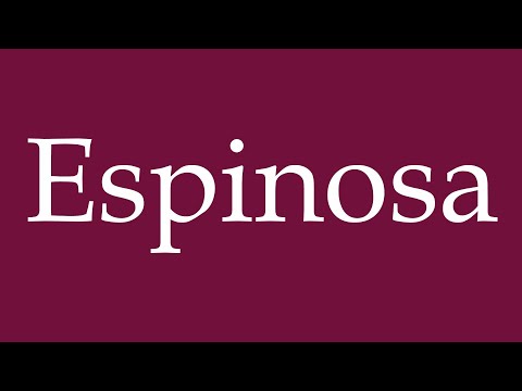 How to Pronounce ''Espinosa'' Correctly in German
