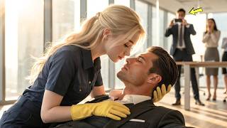 Single Mom Janitor Kissed A Billionaire To Save His Life — And Then Everything Changed