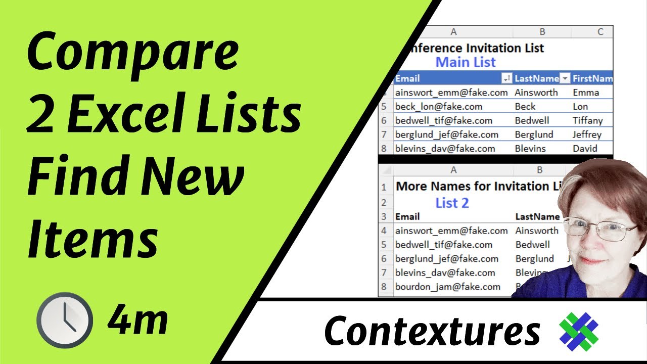Compare Two Excel Lists to Find New Items