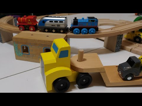 Song for Children, Thomas, Brio  Train, Excavator Truck Toys Kids,   Wooden Toys, Building Block, Video