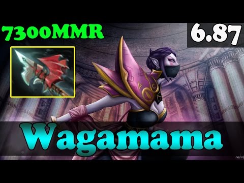 Dota 2 - Patch 6.87 - Wagamama 7300 MMR Plays Templar Assassin + Hurricane Pike Vol 19