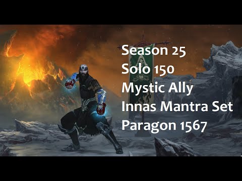Diablo 3 -2.7.2- Solo Inna Monk 150 Season 25 Success Rank 24