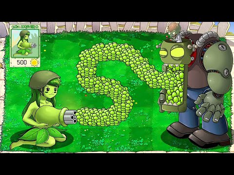 999 Anime Gatling PEA Plants VS Dr. Zomboss vs Gargantuar Giga | Plants vs Zombies Crumbs mode