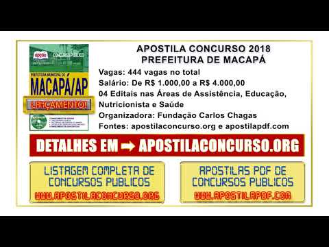 Apostila Concurso Prefeitura de Macapá 2018 PDF e Impressa