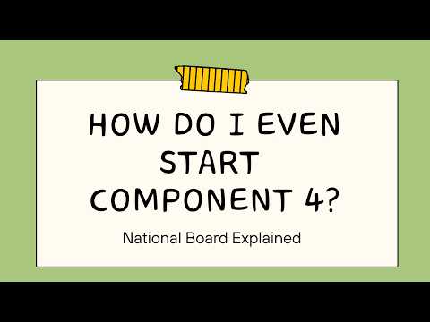 How Do I Even Start Component 4? (National Board Explained)