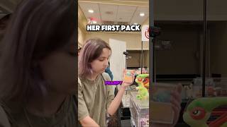 She opened up her first pack with me!