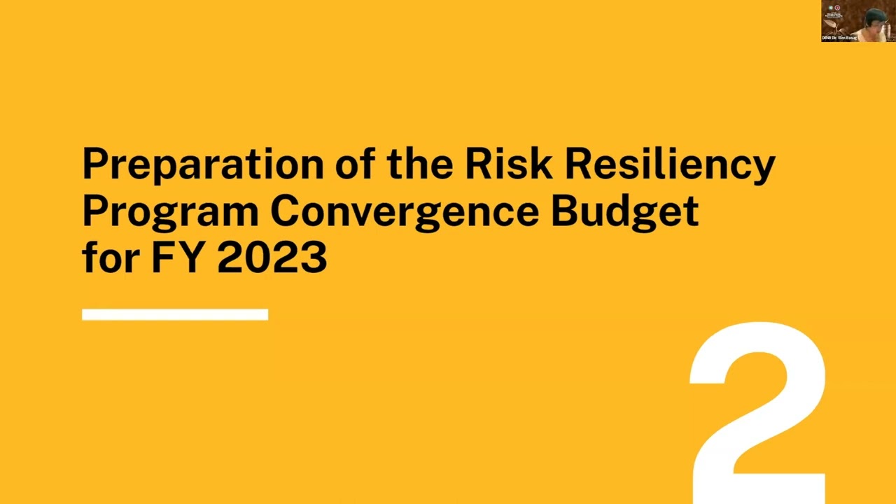 Program Convergence Budgeting-Risk Resiliency Program (PCB-RRP) Orientation