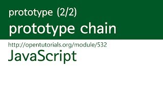 JavaScript - prototype (2/2) : prototype chain