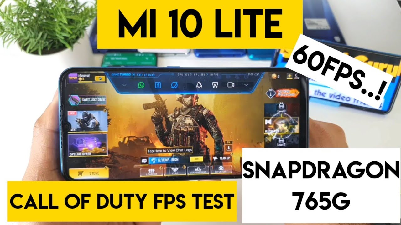 Mi 10 lite call of duty snapdragon 765g gameplay fps test