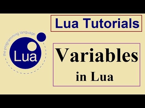 Lua Programming Tutorials 3 Variables