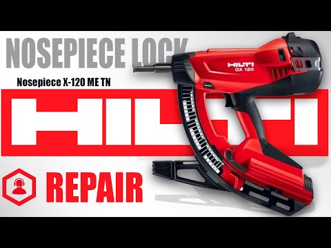 🛠 ASMR Repair Hilti GX-120 gas. Locked noisepiece X-120-ME TN. How to disassembly and fix problem.