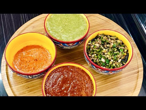 4 Recetas de salsas Mexicanas Video