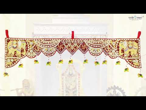 Auspicious OM Swatik Toran with Elephant Design for Temple Home Mandir video