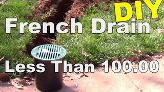 DIY French Drain, Side Walk Drain, under 100.00