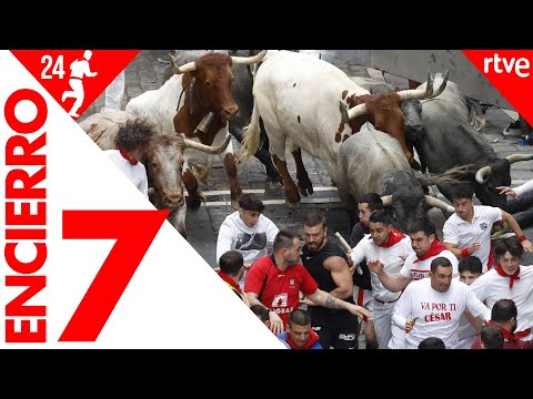 July 13 2024 encierro with José Escolar bulls in Pamplona