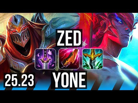ZED vs YONE (MID) | KR Grandmaster | 25.23