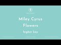 Miley Cyrus - Flowers (Karaoke/Instrumental) Higher Key
