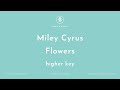Miley Cyrus Flowers Karaoke Instrumental Higher Key