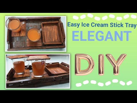 Ice cream Stick Tray || Easy and beautiful || Elegant DIY|| Srijan