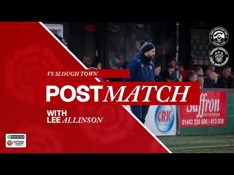 POST MATCH REACTION | Lee Allinson | Hemel Hempstead 0 - 3 Slough Town | National League South