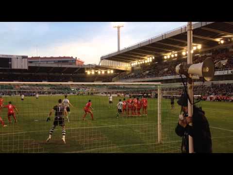 Gol de Javi Soria (Real Racing Club 1 - 1 SD Compostela)