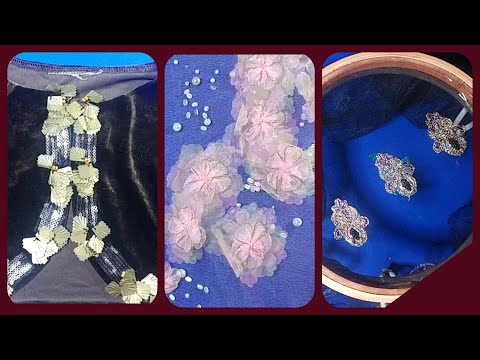 How to Decorate your shirt with Flowers || Flower Arrangement || Fahmida Styles