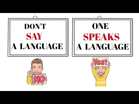 English Tutor Nick P Common Error (2) Don't Say a Language, Speak a Language (Animated)