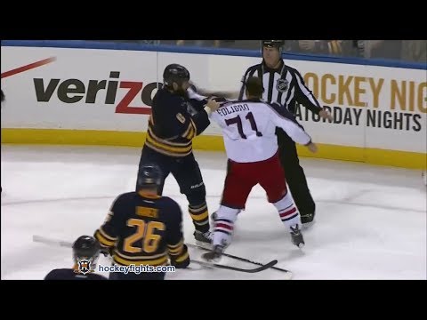 Nick Foligno vs Mike Weber Oct 10, 2013