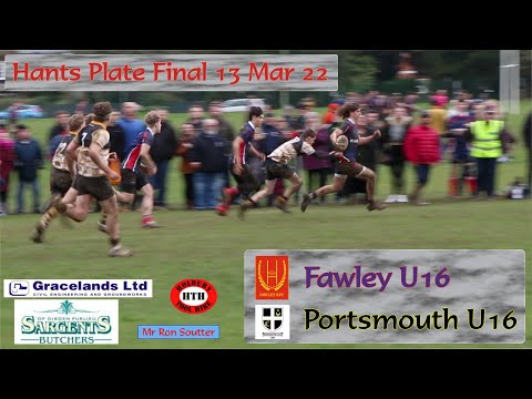 Fawley U16 v Portsmouth U16 Hants Plate Final 13/3/22