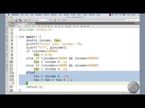 [C Tutorial For Beginners]:24 Another programming example on if else if, this will help you more