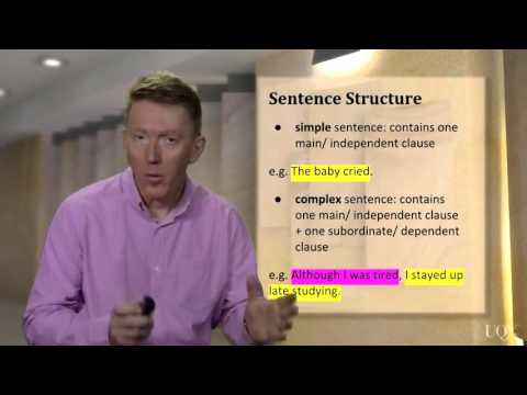 書くこと。ユニット 3: 文法フォーカス。複雑な文 (Writing: Unit 3: Grammar Focus: Complex Sentences)