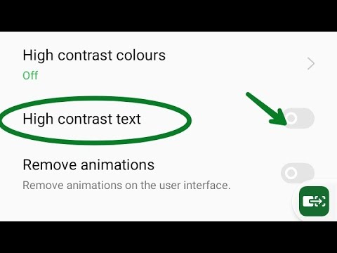 High contrast text oppo A96, how to on/off high contrast text oppo phone