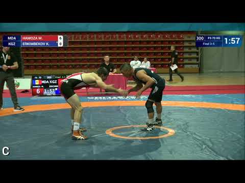 BRONZE FS - 70 kg: M. HAMOZA (MDA) v. K. ERKIMBEKOV (KGZ)