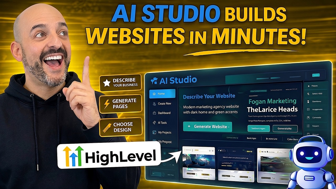 Build Full Websites With AI in Minutes – GoHighLevel AI Studio Tutorial